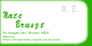 mate bruszt business card