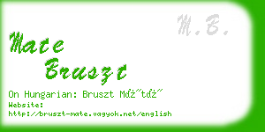 mate bruszt business card